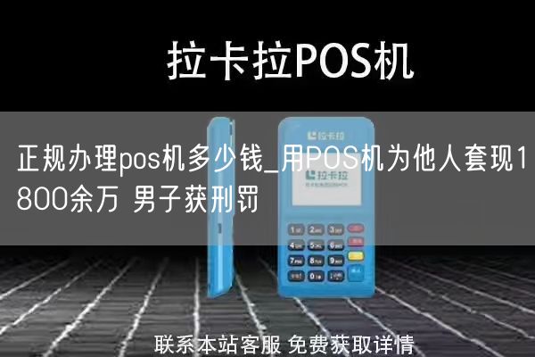 正规办理pos机多少钱_用POS机为他人套现1800余万 男子获刑罚(图1)