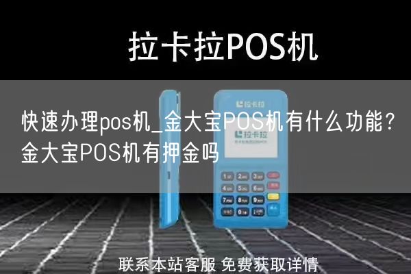 快速办理pos机_金大宝POS机有什么功能？金大宝POS机有押金吗(图1)