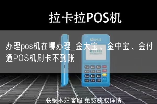 办理pos机在哪办理_金大宝、金中宝、金付通POS机刷卡不到账(图1)