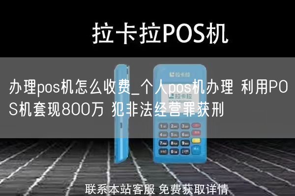 办理pos机怎么收费_个人pos机办理 利用POS机套现800万 犯非法经营罪获刑(图1)