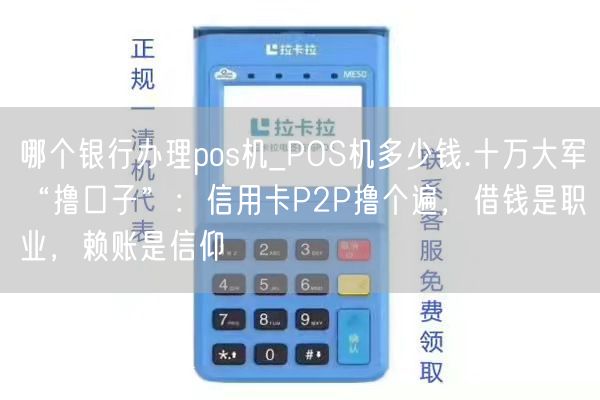 哪个银行办理pos机_POS机多少钱.十万大军“撸口子”：信用卡P2P撸个遍，借钱是职业，赖账是信仰(图1)